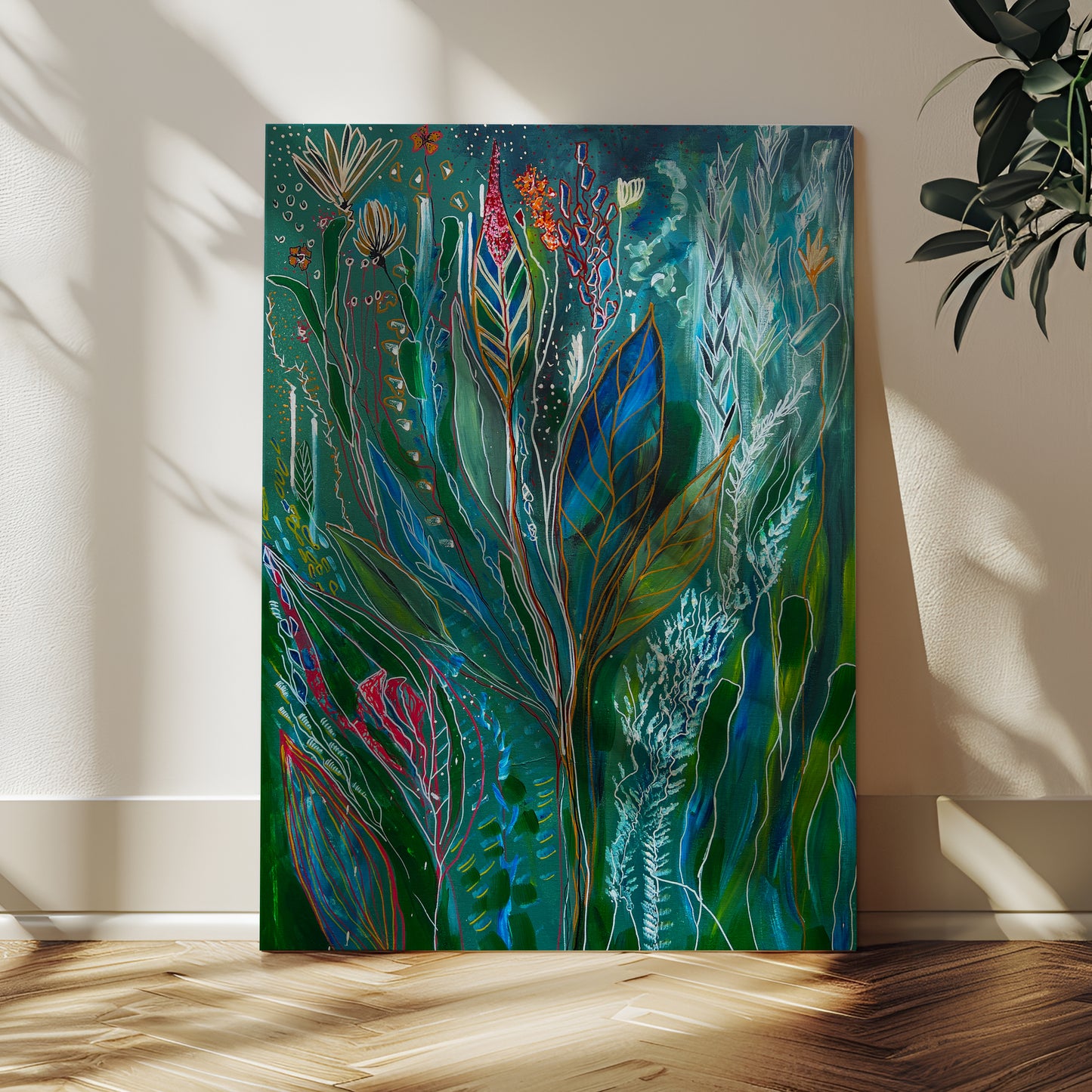 Dark Coral Canvas Print
